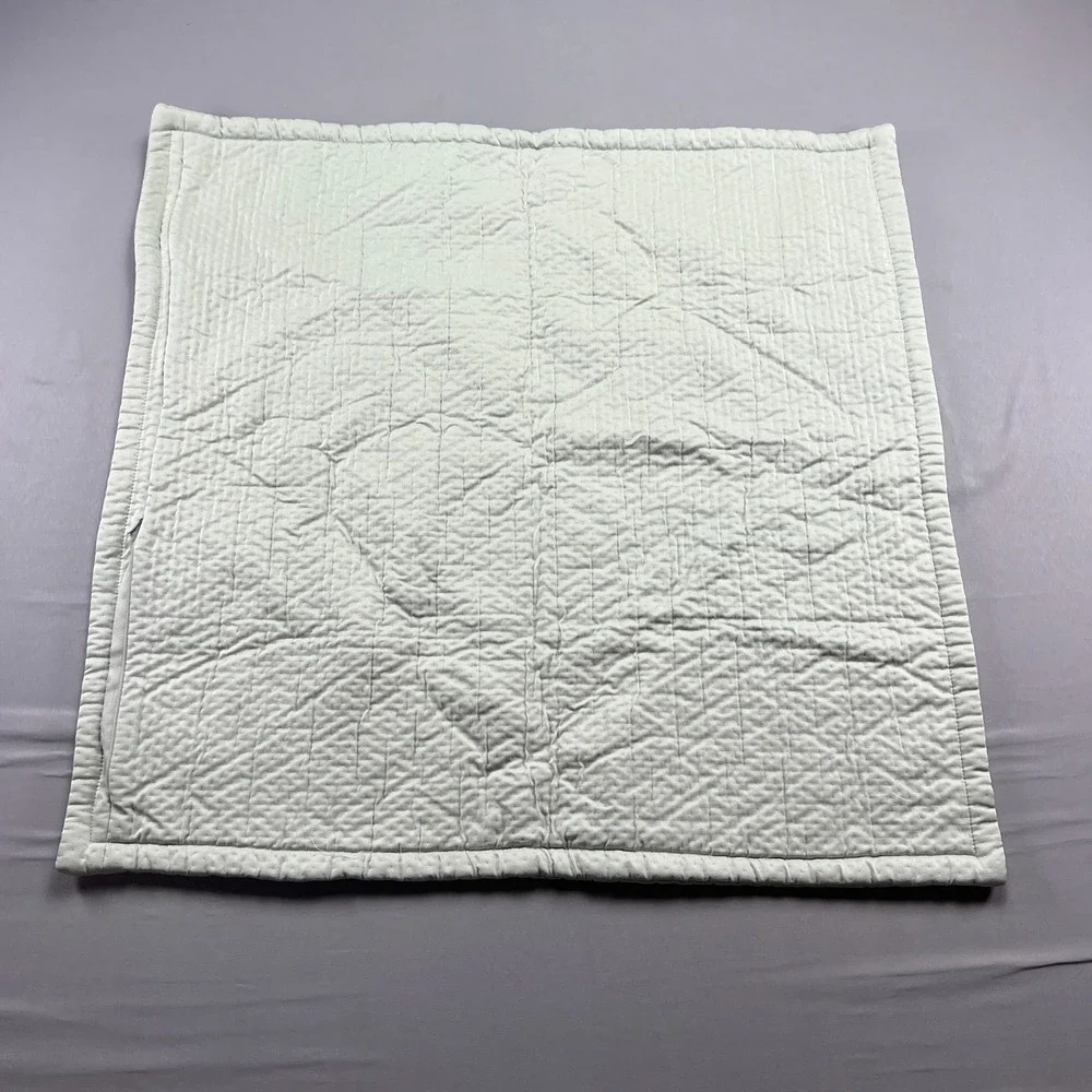 Lauren Ralph Lauren Quilted Pillow Cover Sage Green Cotton Bedding Decor 26 X 26